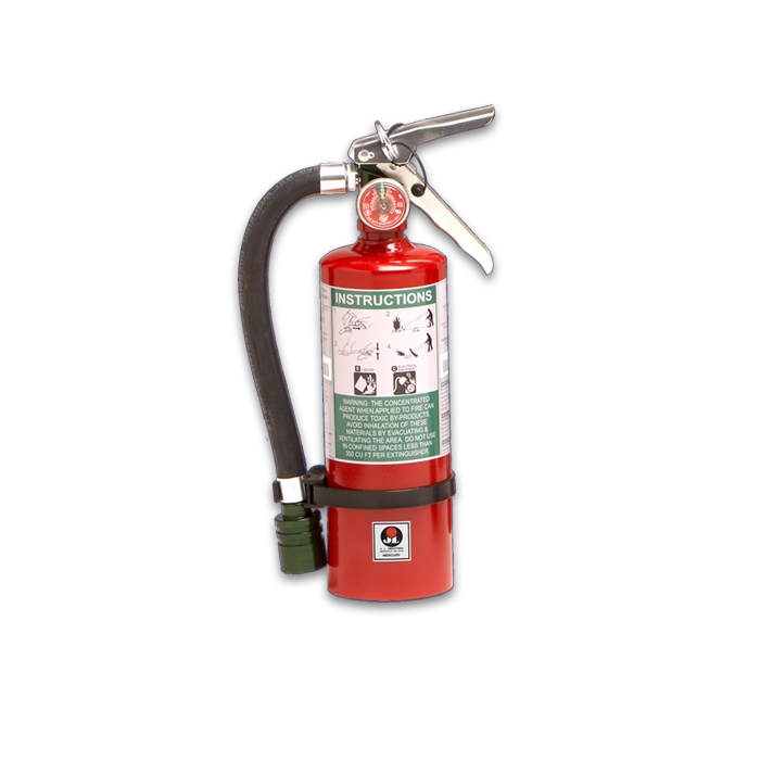 Halotron shop fire extinguisher